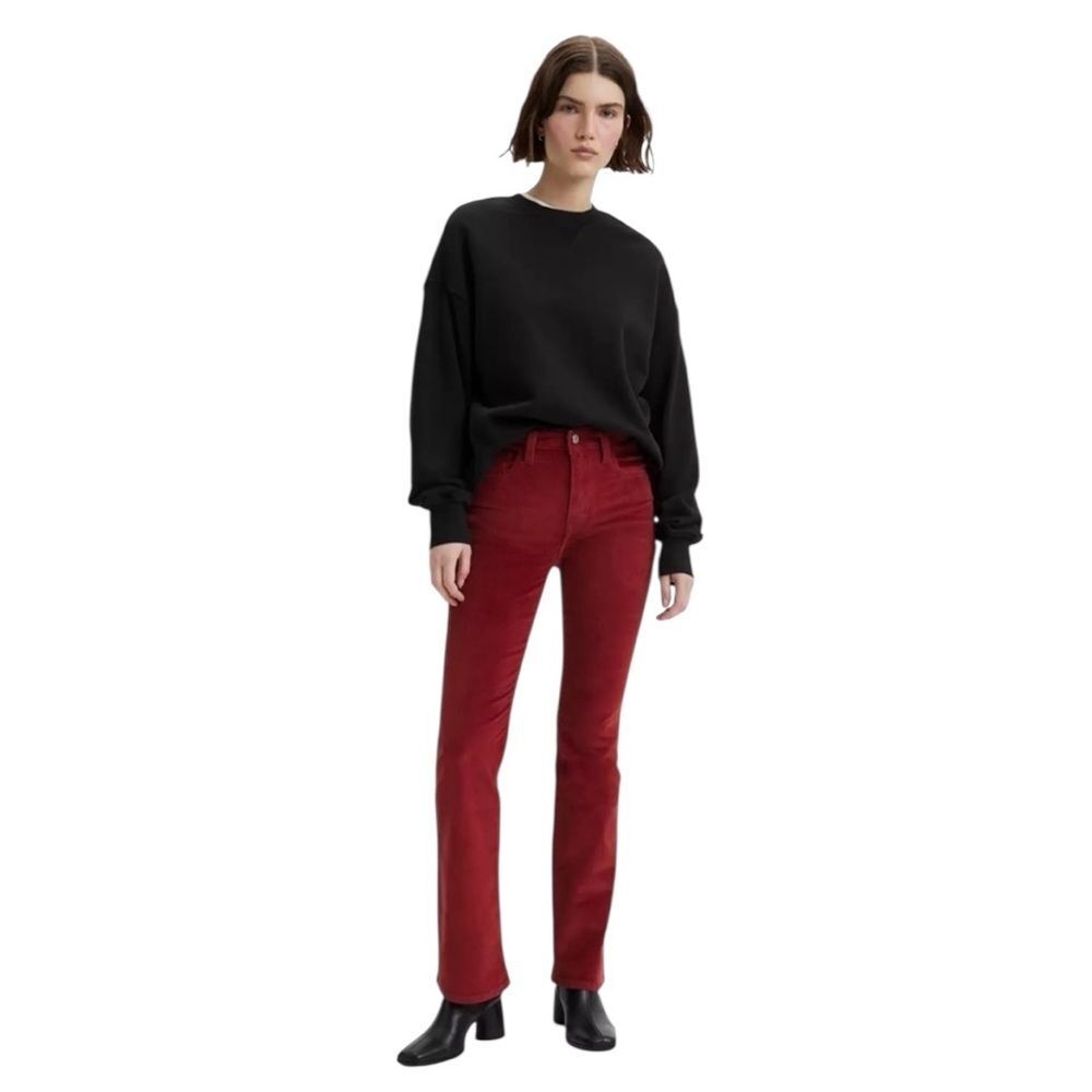 Levi's 725 High‎ Rise Bootcut Red Corduroy Women's Pants Size W33 L32 NEW Tall - Picture 3 of 10